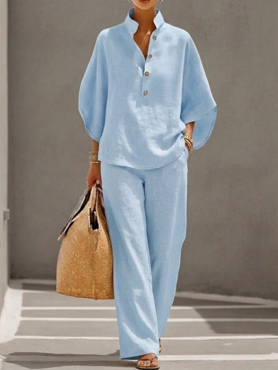 Hannah Batwing Top and Wide-Leg Trousers
