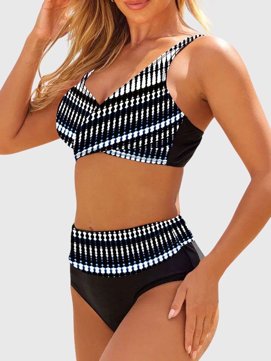 Damen Zweiteiliger Schnelltrocknender Atmungsaktiver Bikini - Polka Dots