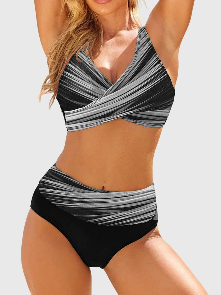 Damen Zweiteiliger Schnelltrocknender Atmungsaktiver Bikini - Grijs