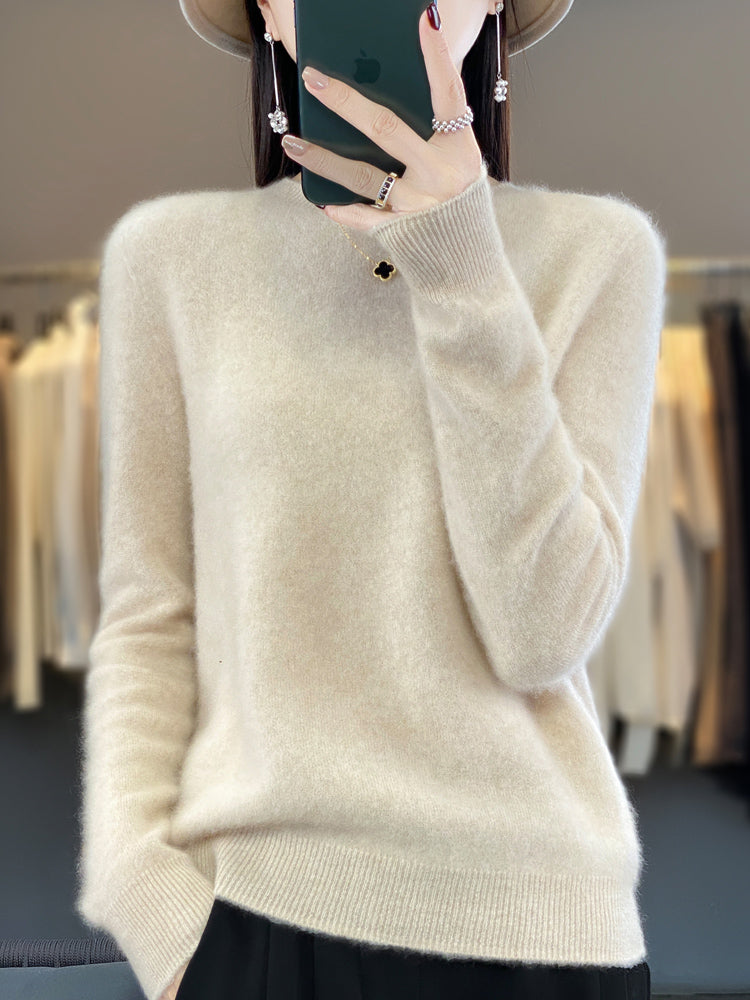 Kirsten | Damen Klassischer Strickpullover mit Langarm