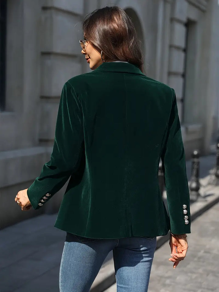 Sabina | Damen Klassischer Blazer mit Ein-Knopf-Verschluss