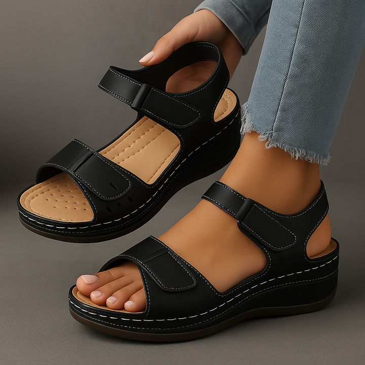 Laura | Damen Komfort Wedge Sommer Sandalen