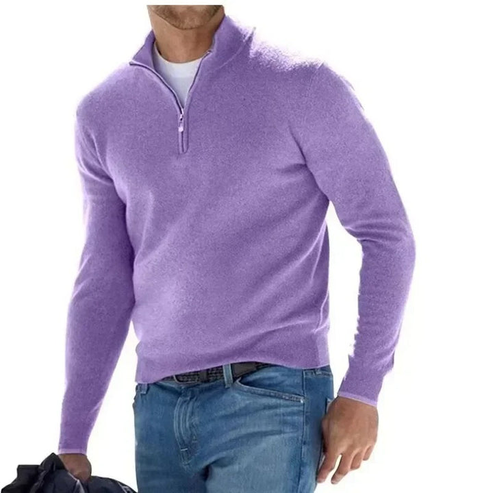 Markus  | Herren Pullover mit Halbreißverschluss und Stehkragen