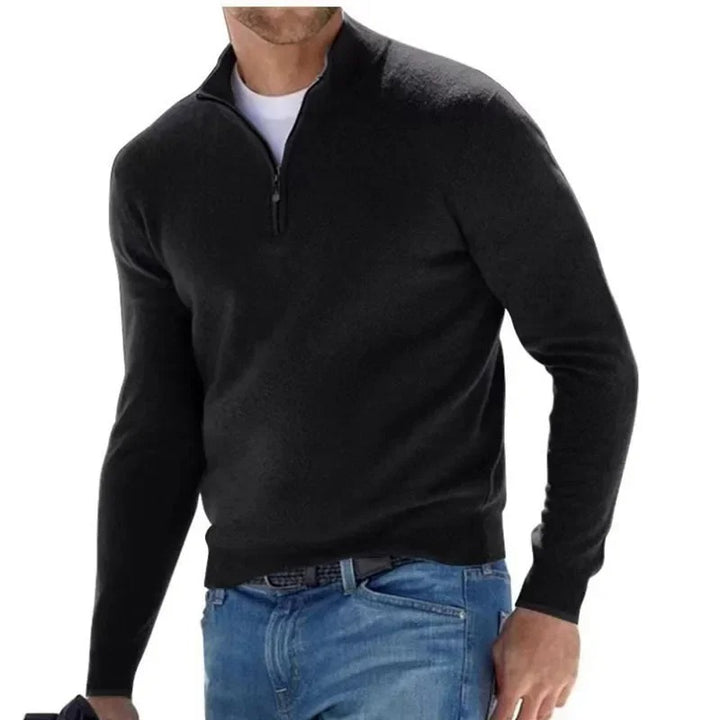 Markus  | Herren Pullover mit Halbreißverschluss und Stehkragen
