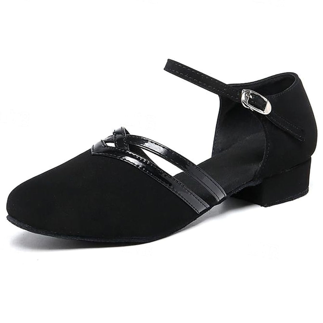Elegante Damen-Tanzschuhe mit Flexsohle Knöchelriemchen Blockabsatz