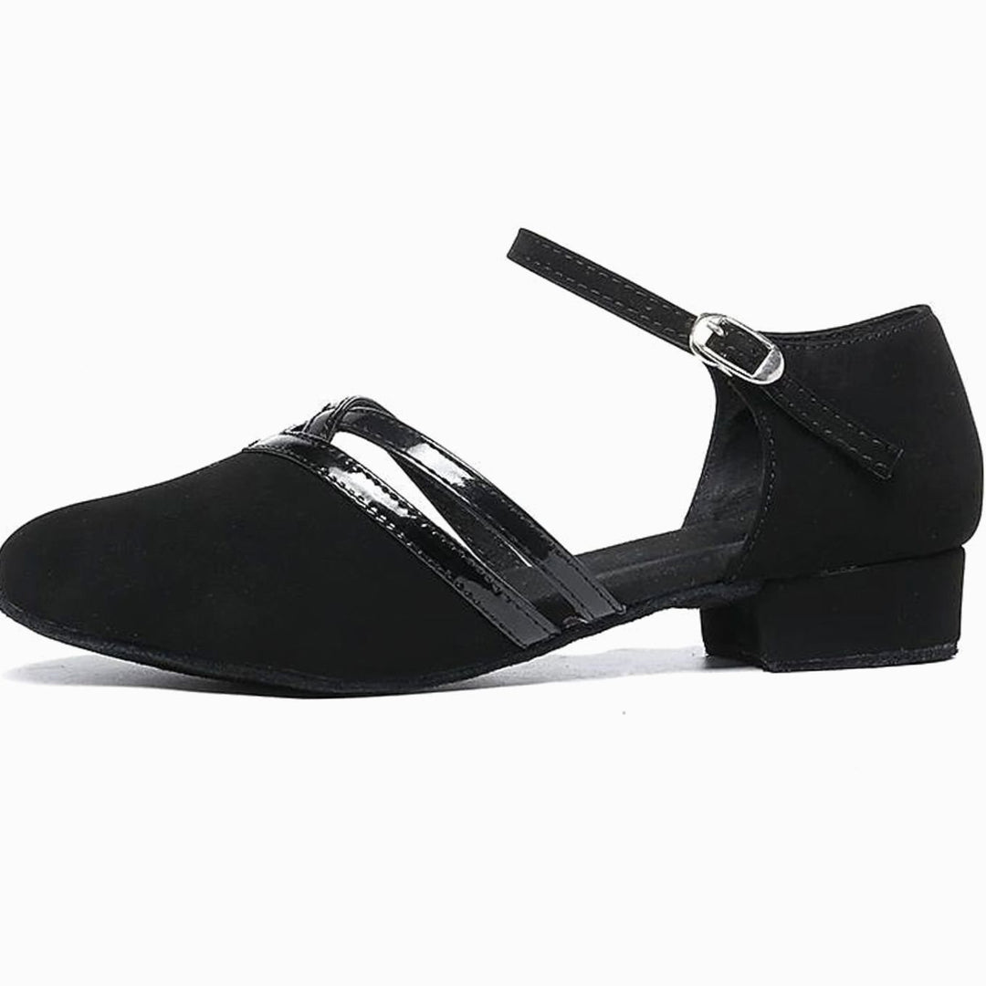 Elegante Damen-Tanzschuhe mit Flexsohle Knöchelriemchen Blockabsatz