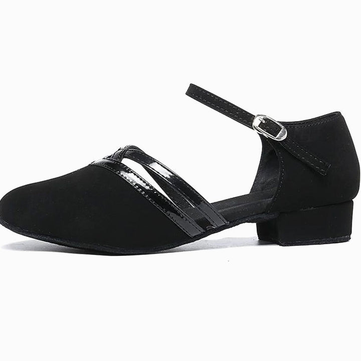 Elegante Damen-Tanzschuhe mit Flexsohle Knöchelriemchen Blockabsatz