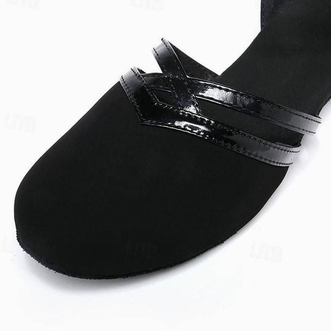 Elegante Damen-Tanzschuhe mit Flexsohle Knöchelriemchen Blockabsatz