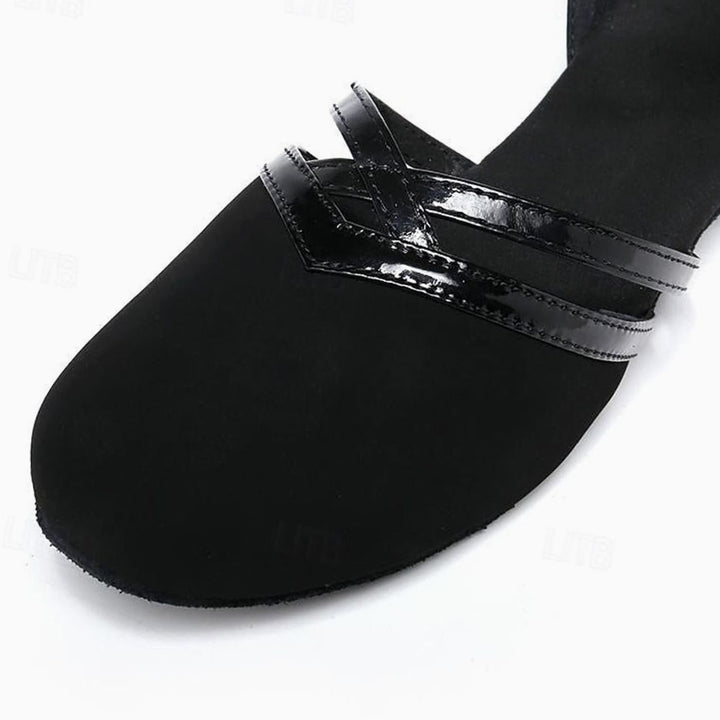 Elegante Damen-Tanzschuhe mit Flexsohle Knöchelriemchen Blockabsatz