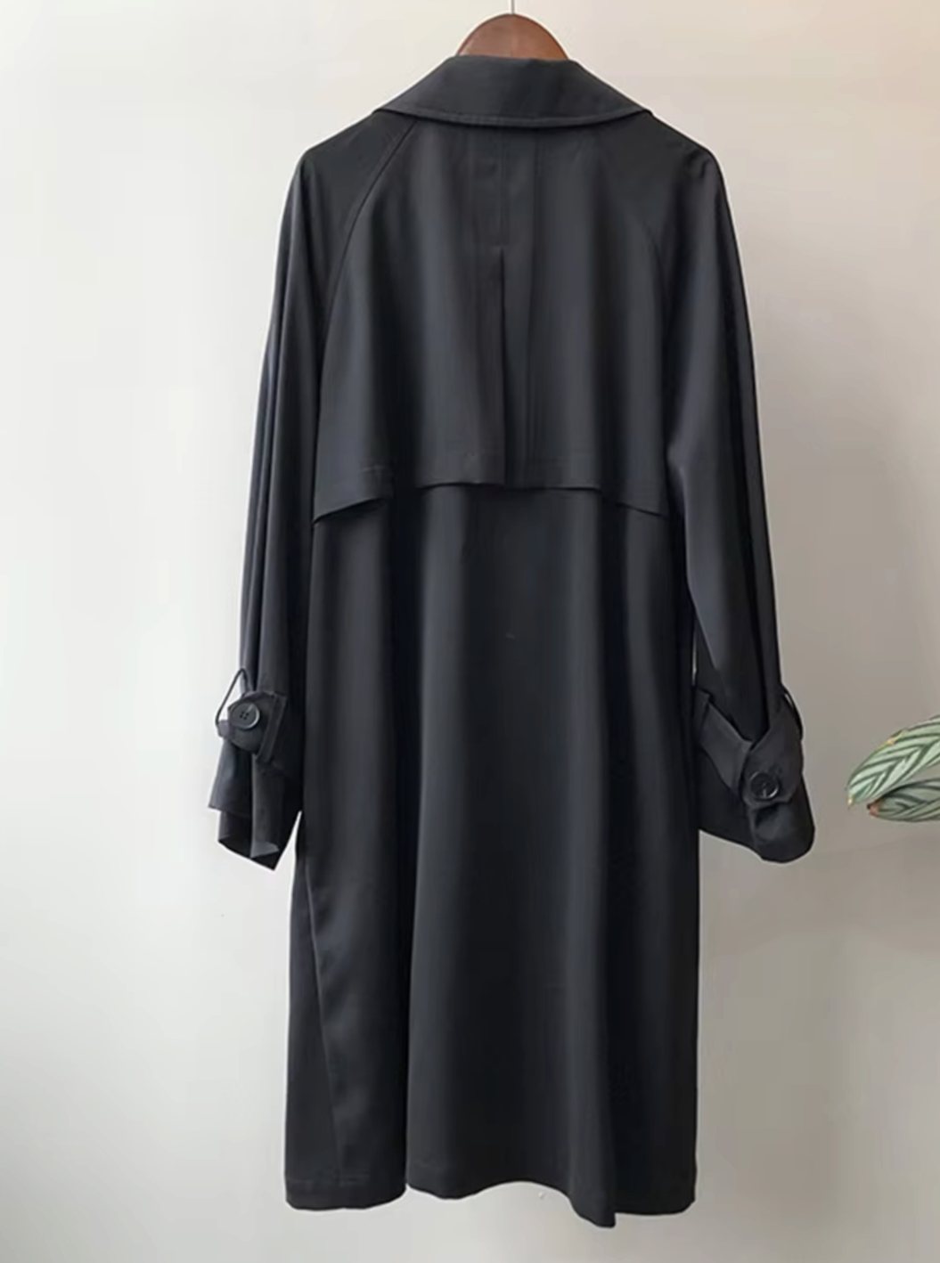 Eleganter langer Damen-Trenchcoat wasserabweisend doppelreihig