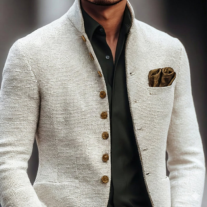 Eleganter taillierter Herren-Cardigan mit Knopfleiste