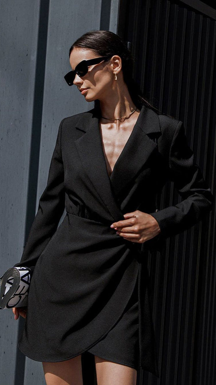 Nadine | Damen Frühlings-Minikleid mit langen Ärmeln