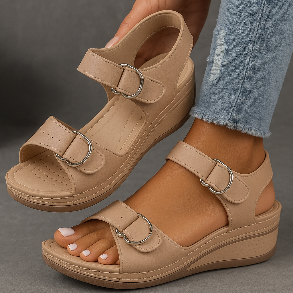 Laura | Damen Komfort Wedge Sommer Sandalen