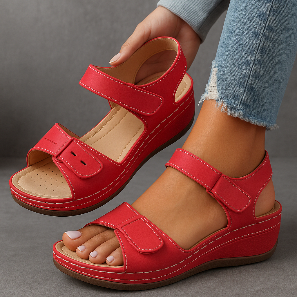 Laura | Damen Komfort Wedge Sommer Sandalen