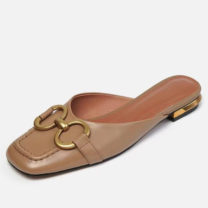 Pauline | Damen Slip-On Sandalen mit Schnallendesign