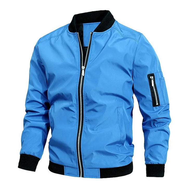 Niklas | Herren Klassische Bomber Jacket Übergangsjacke mit Rippbündchen