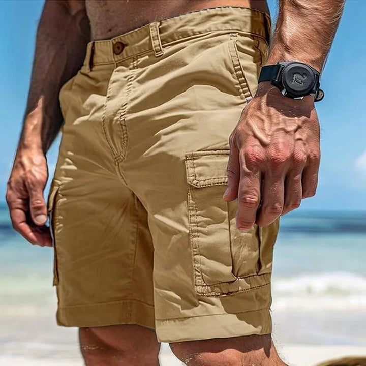 Fabian | Herren Cargo Short mit Seitentaschen Knielang Gerade Schnitt