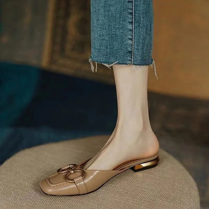 Pauline | Damen Slip-On Sandalen mit Schnallendesign