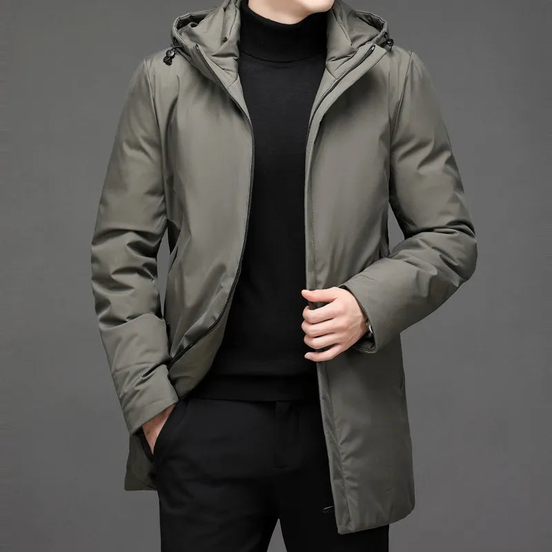 Niklas | Herren Langarm-Winterjacke mit Reißverschluss und hohem Kragen