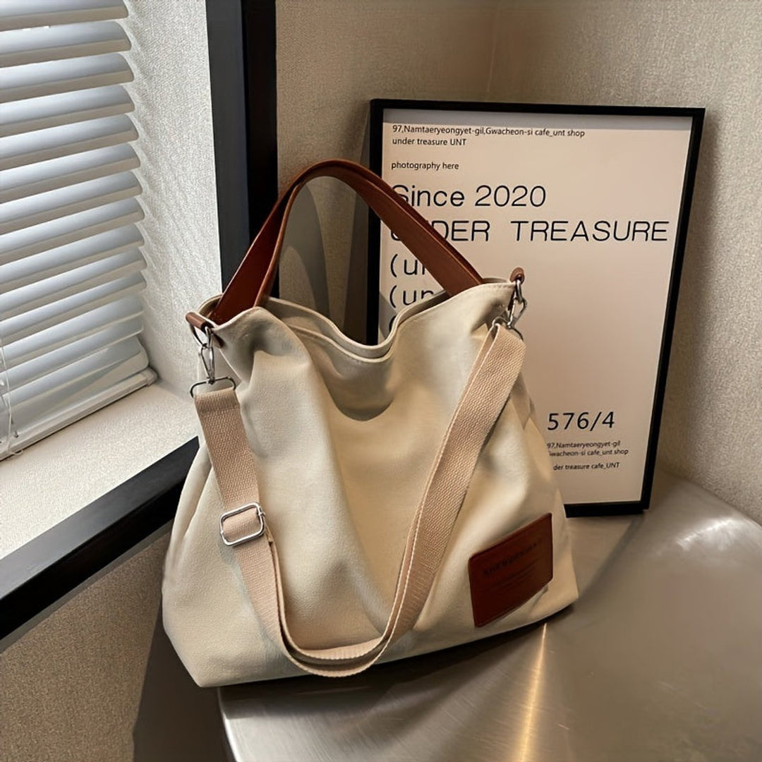 Geräumige Canvas Tote Bag mit verstellbarem Schulterriemen