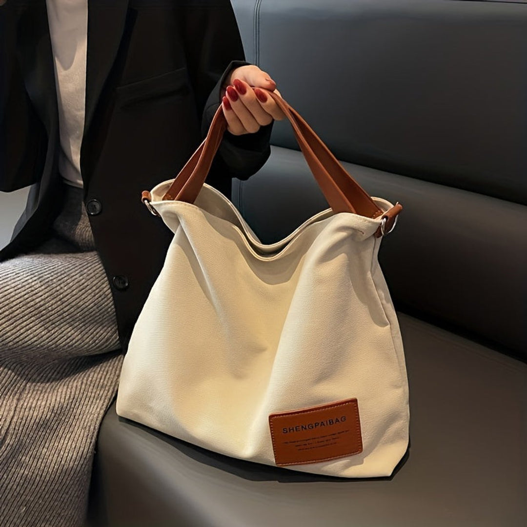 Geräumige Canvas Tote Bag mit verstellbarem Schulterriemen