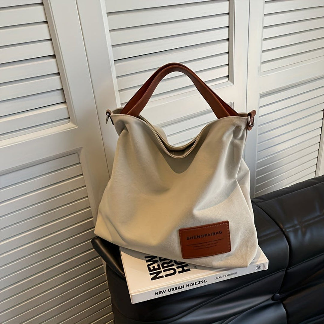 Geräumige Canvas Tote Bag mit verstellbarem Schulterriemen