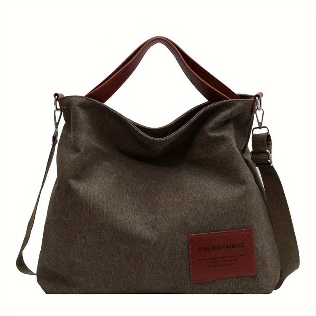 Geräumige Canvas Tote Bag mit verstellbarem Schulterriemen