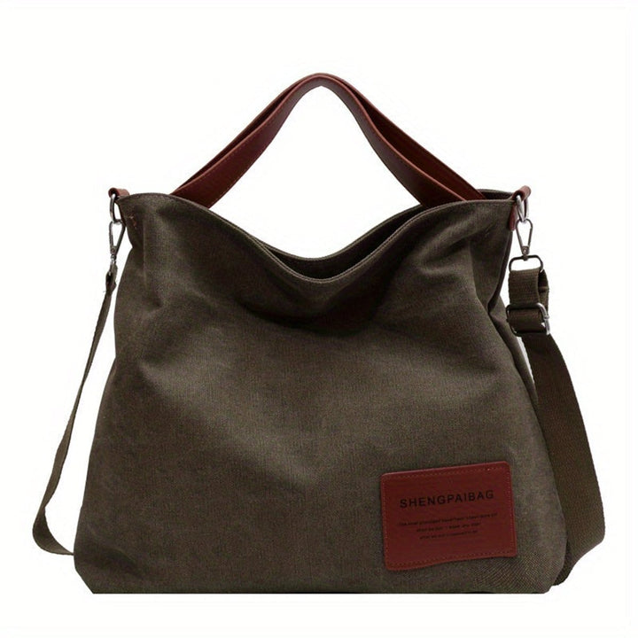 Geräumige Canvas Tote Bag mit verstellbarem Schulterriemen