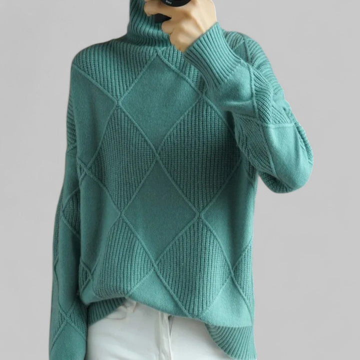 Susanne | Rollkragen Locker Geschnittener Pullover für Damen