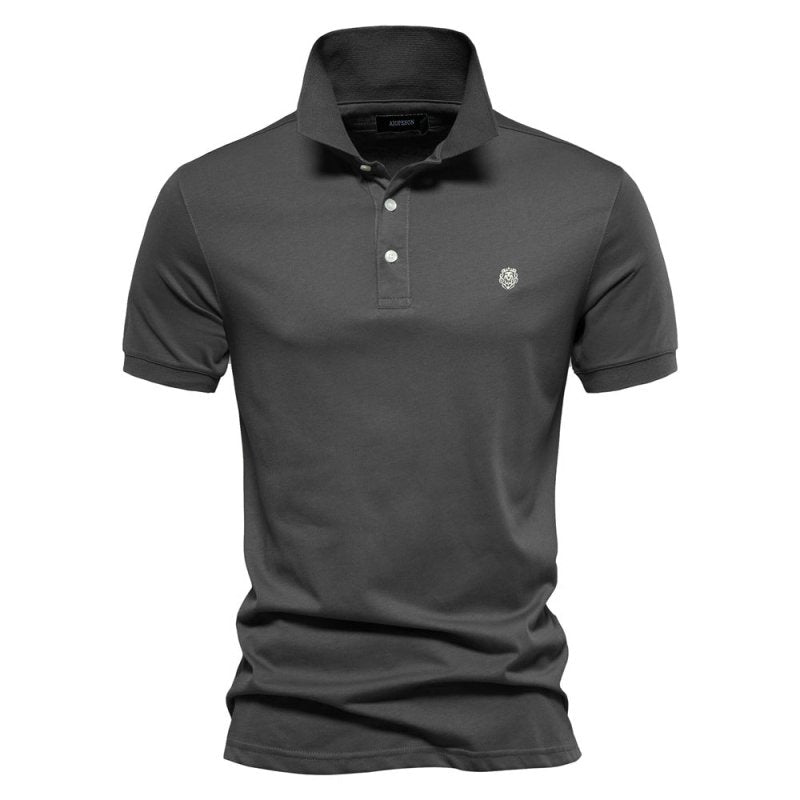 Walter | Herren Minimaler Knopf Klassisches Polo-Shirt