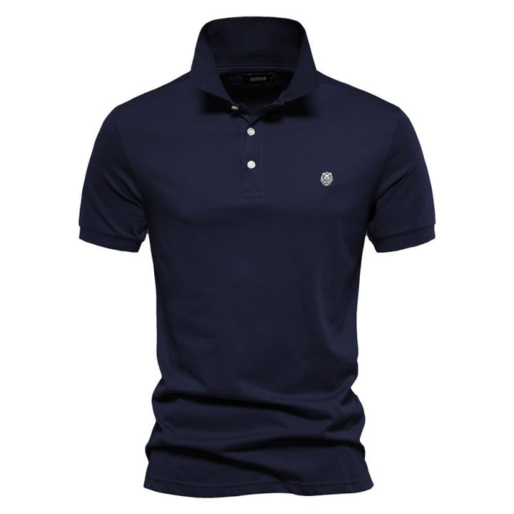 Walter | Herren Minimaler Knopf Klassisches Polo-Shirt