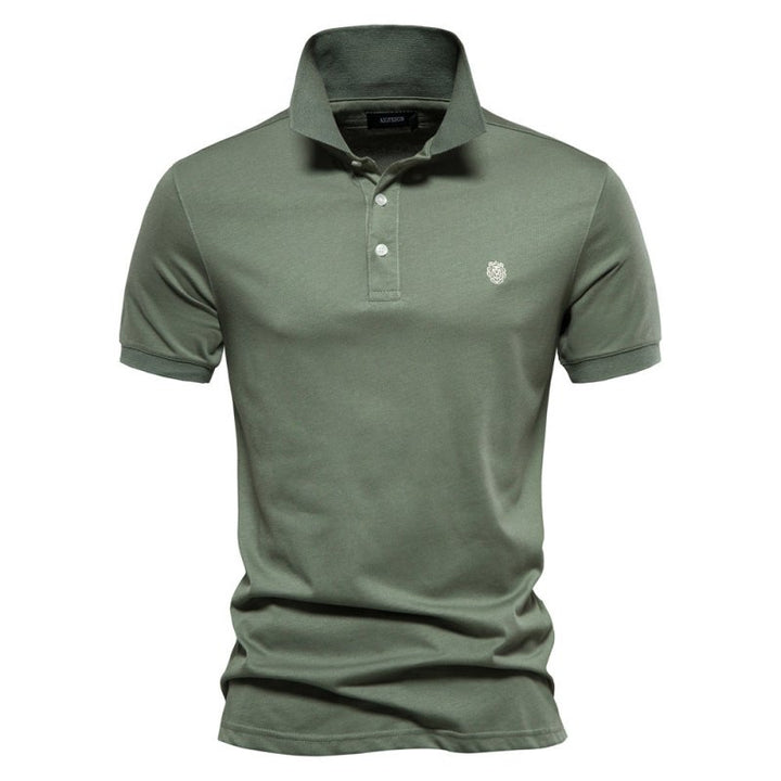 Walter | Herren Minimaler Knopf Klassisches Polo-Shirt