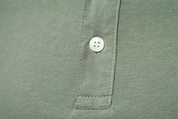 Walter | Herren Minimaler Knopf Klassisches Polo-Shirt