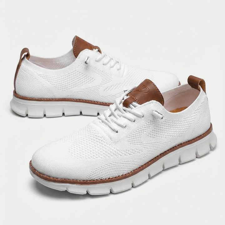 Herren Atmungsaktive Mesh Schnür Sneaker - Blanco
