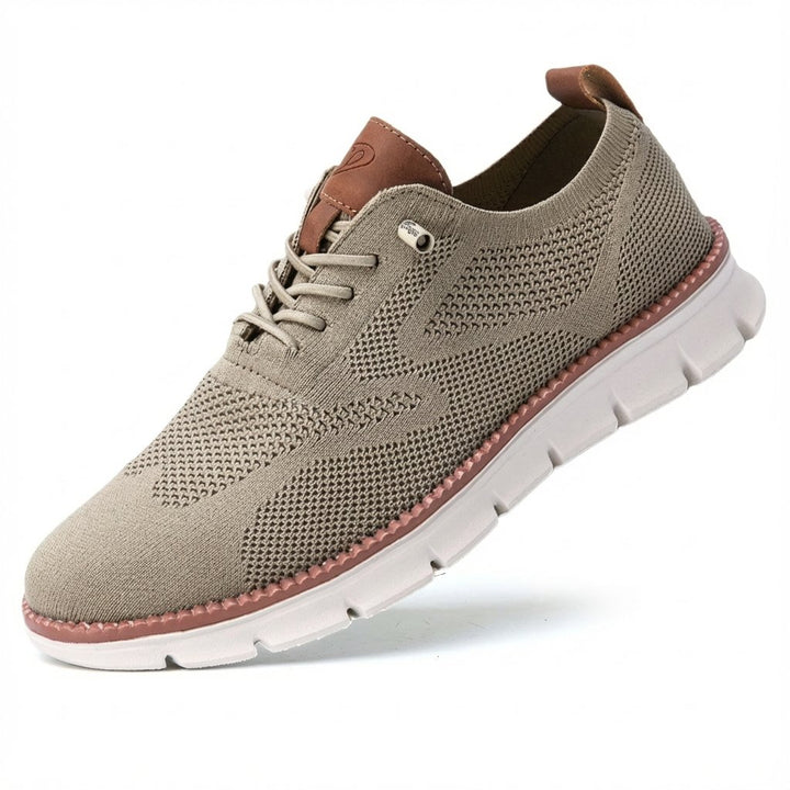 Herren Atmungsaktive Mesh Schnür Sneaker - Caqui