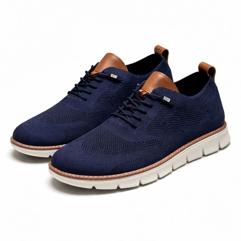 Herren Atmungsaktive Mesh Schnür Sneaker - Azul marino