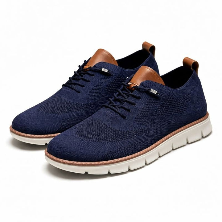 Herren Atmungsaktive Mesh Schnür Sneaker - Azul marino