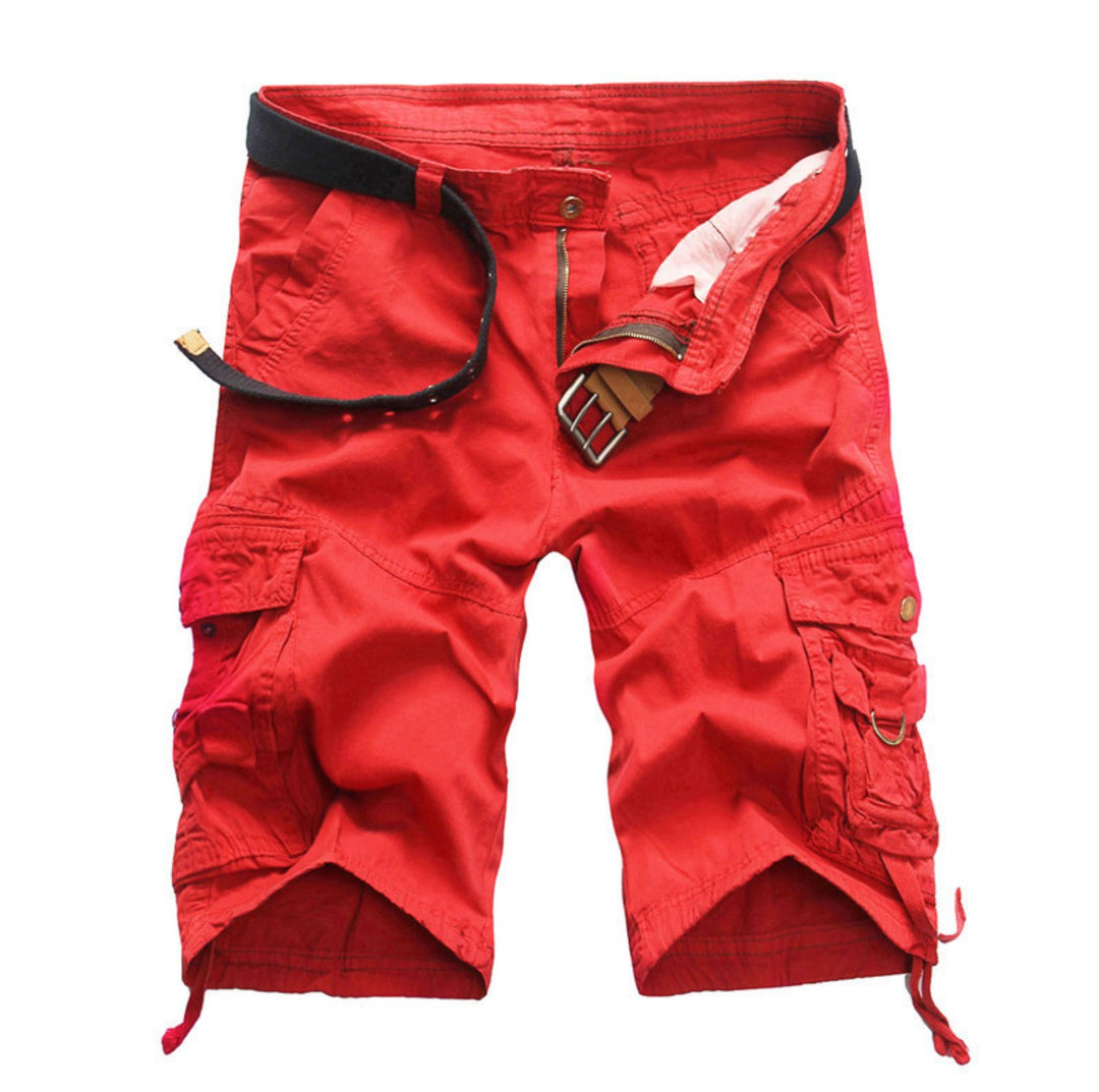 Herren Camouflage Relaxed-Fit Cargo Shorts Bermuda - Orange