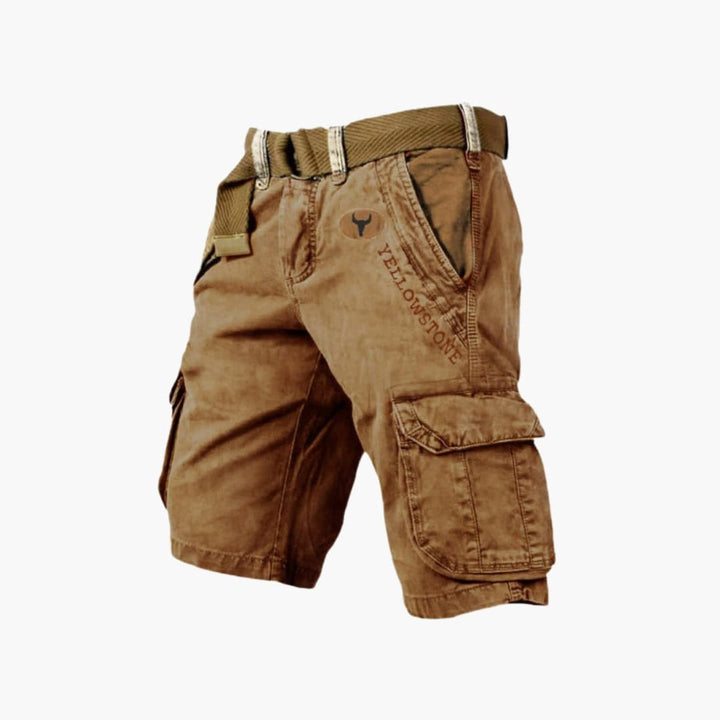 Herren Cargo-Shorts Locker Geschnitten 6-Taschen Outdoor - Karamell