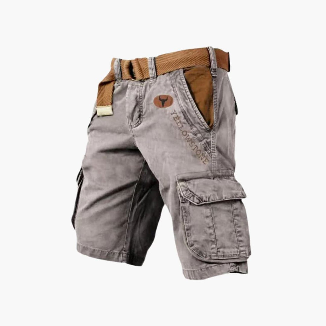 Herren Cargo-Shorts Locker Geschnitten 6-Taschen Outdoor - Aprikose