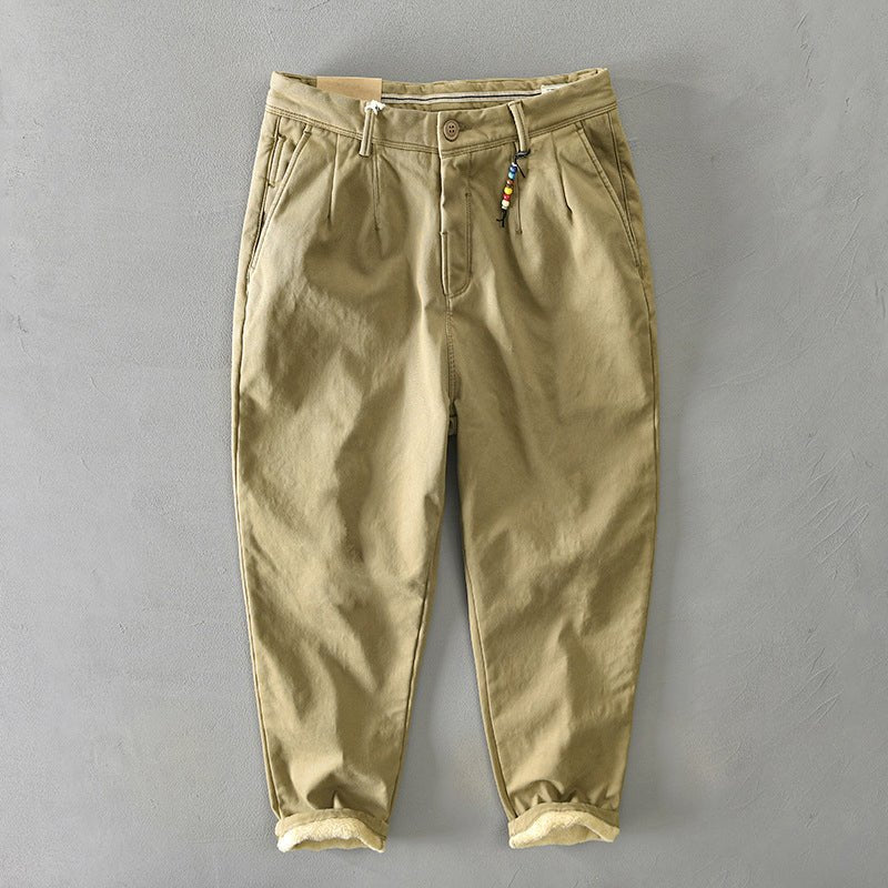 Herren Casual Taillierte Chino Hose - Khaki