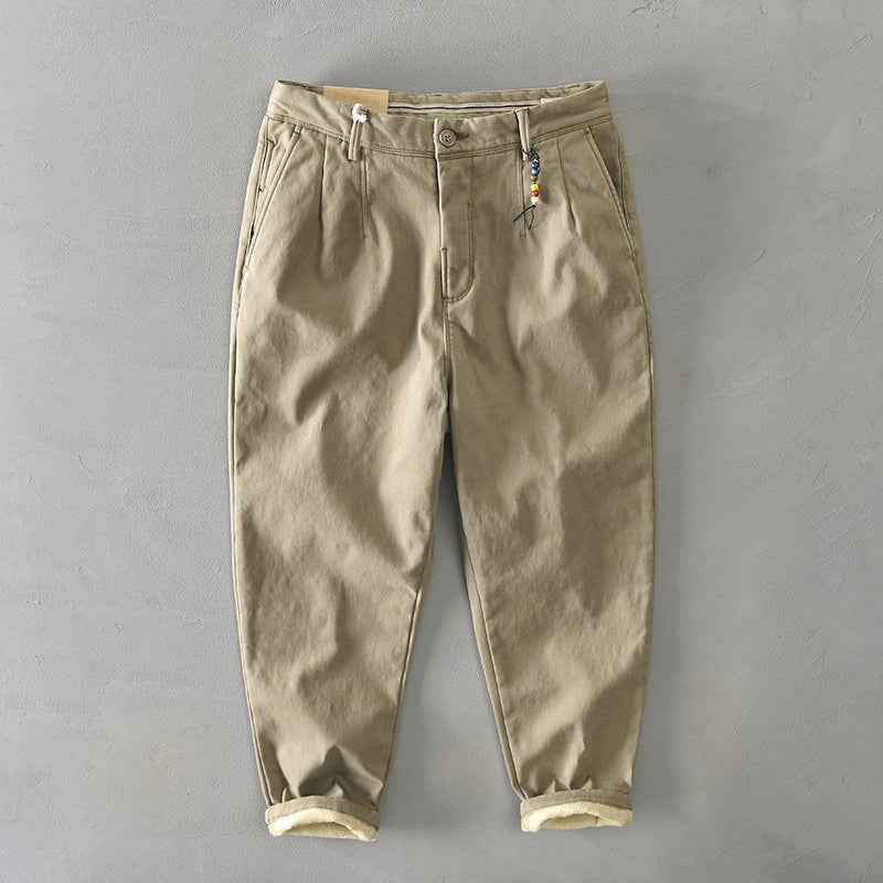 Herren Casual Taillierte Chino Hose - Beige