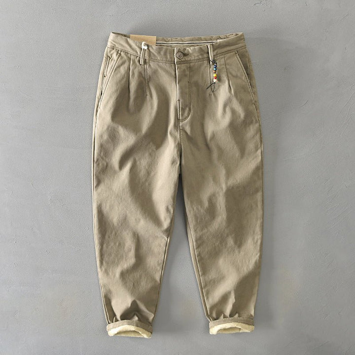 Herren Casual Taillierte Chino Hose - Beige