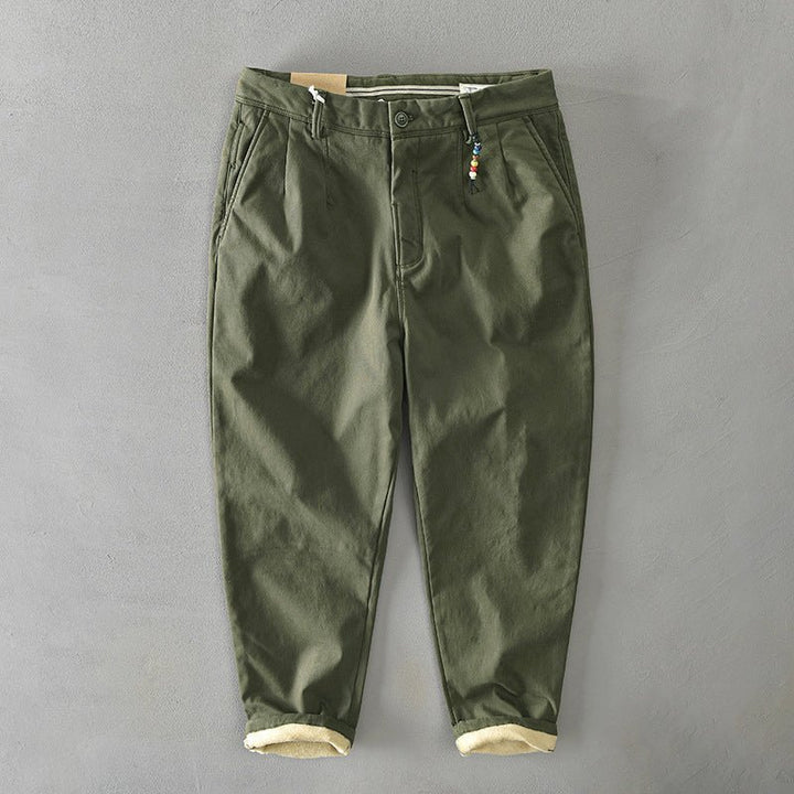 Herren Casual Taillierte Chino Hose - Green