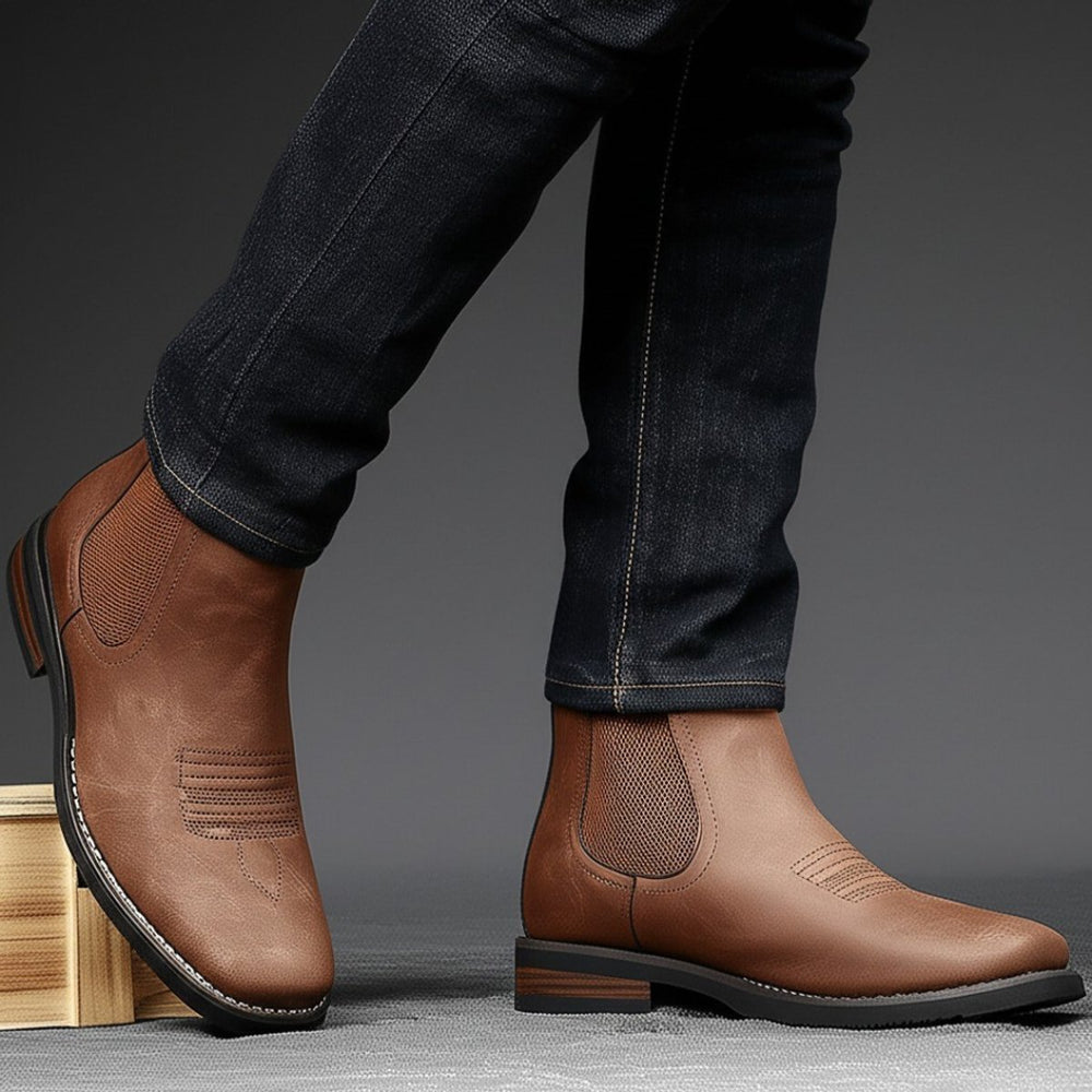 Herren Chelsea Mens Boots Slip-on Stiefeletten Kunstleder