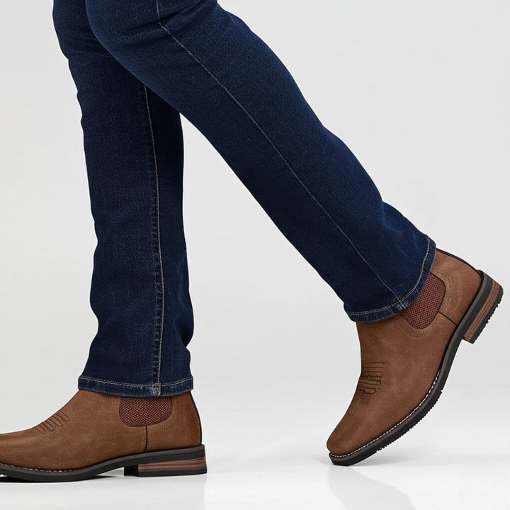 Herren Chelsea Mens Boots Slip-on Stiefeletten Kunstleder