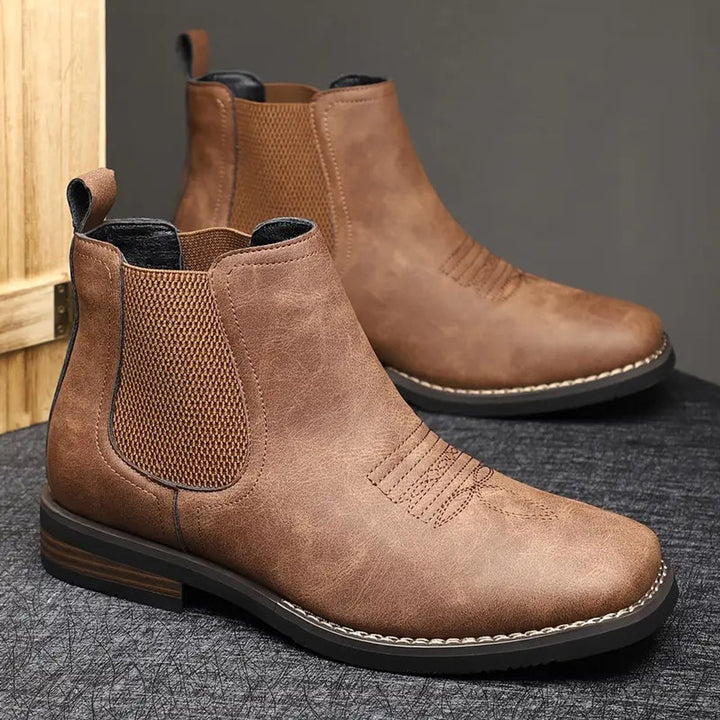 Herren Chelsea Mens Boots Slip-on Stiefeletten Kunstleder