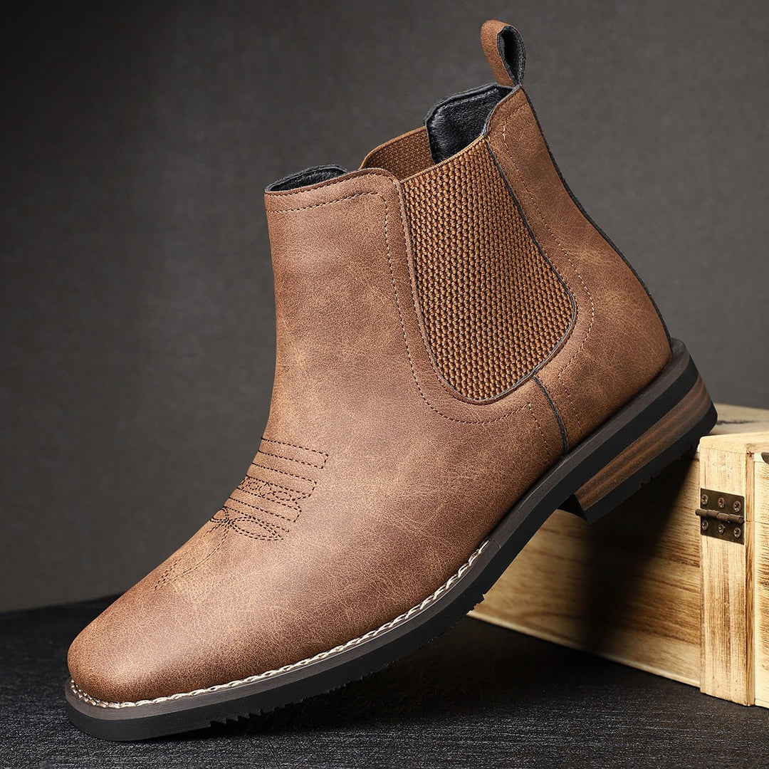 Herren Chelsea Mens Boots Slip-on Stiefeletten Kunstleder