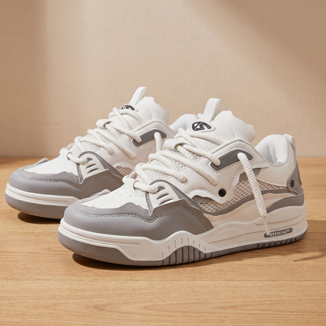 Herren Chunky Low-Top Sneaker mit dicker Profilsohle - Grau