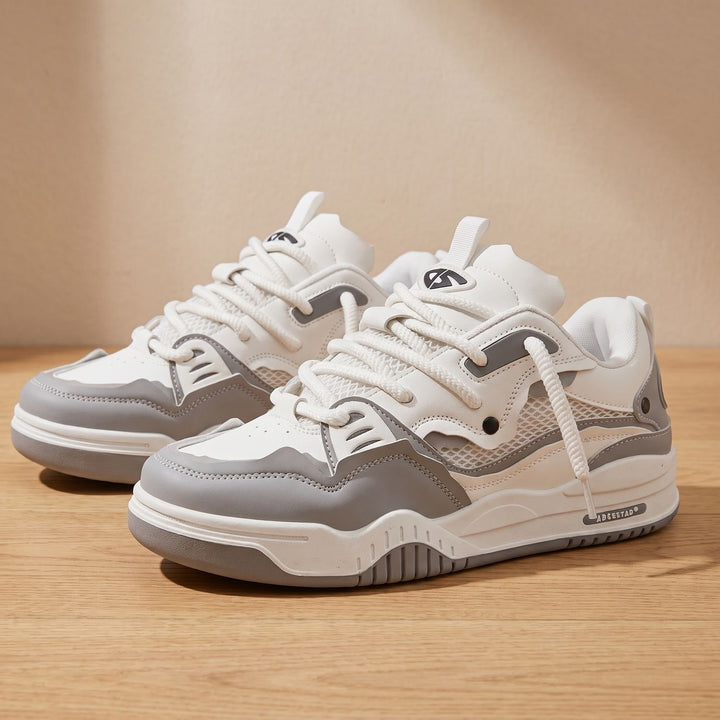 Herren Chunky Low-Top Sneaker mit dicker Profilsohle - Grau